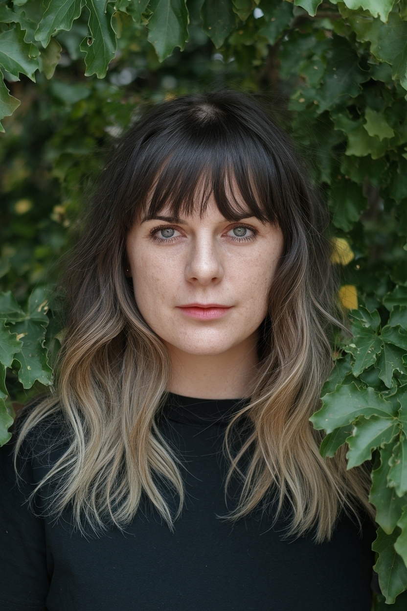 Dark Hair with Light Front Face Framing Techniques outfit idea