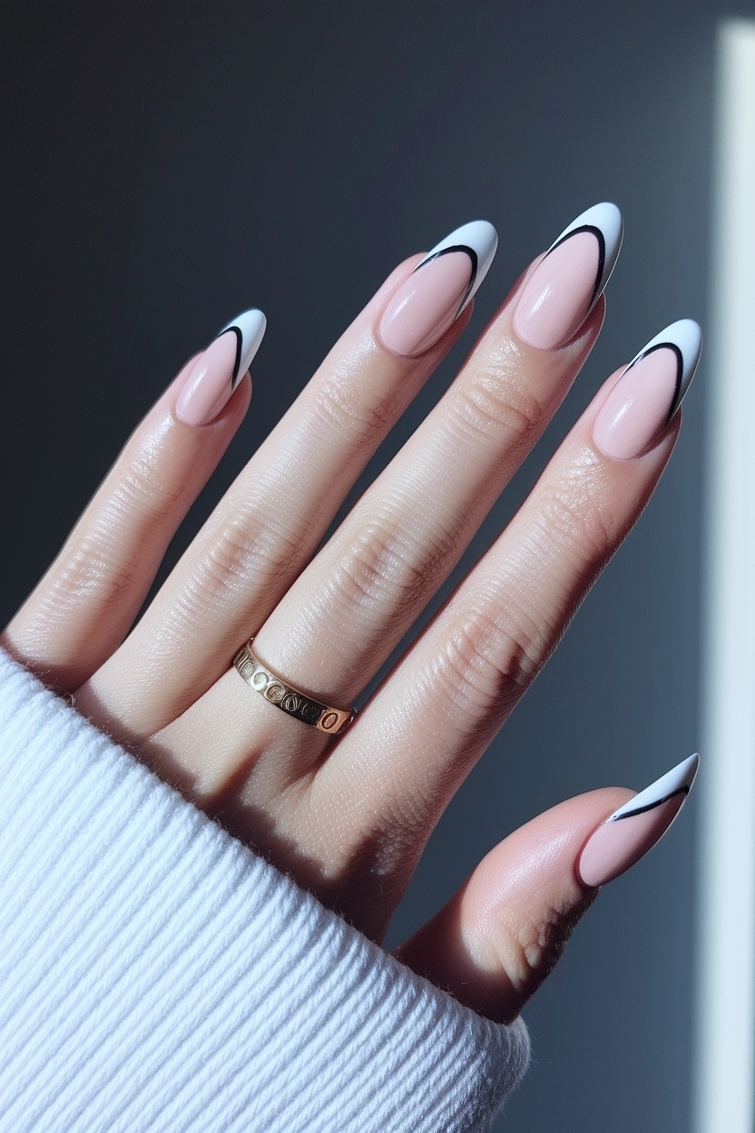 French Tip Acrylic Nails Almond Shape for Every Occasion outfit idea