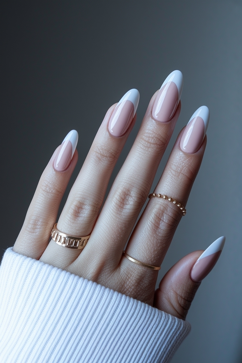 Elevate Your Style with French Tip Almond Acrylic Nails outfit idea