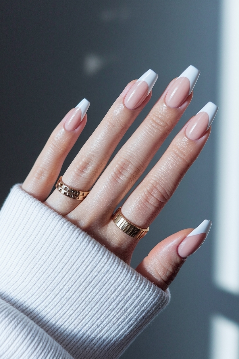 French Tip Gel Nails Short: Subtle Style for Everyday Wear outfit idea