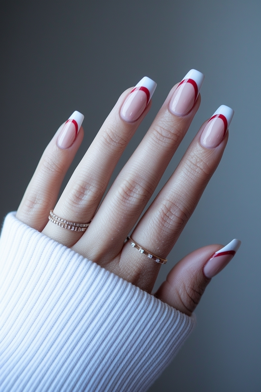 Perfecting French Tip Nails Medium Length for a Balanced Look outfit idea