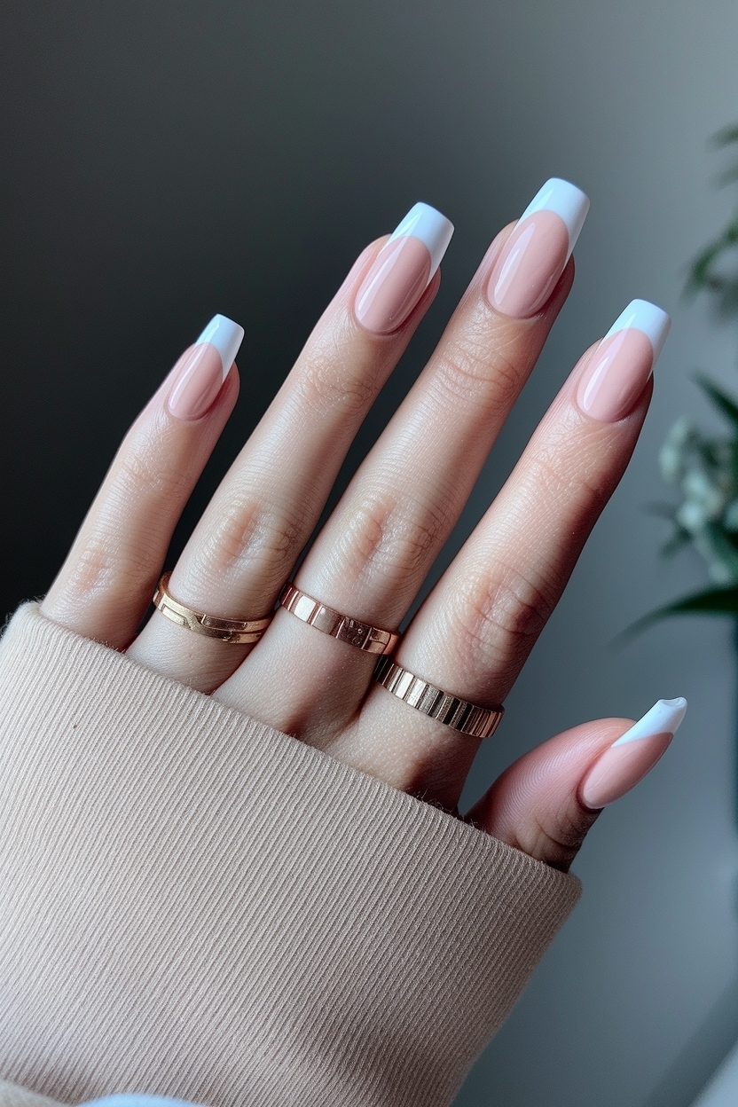 French Tip Nails Square Short: Timeless Appeal outfit idea