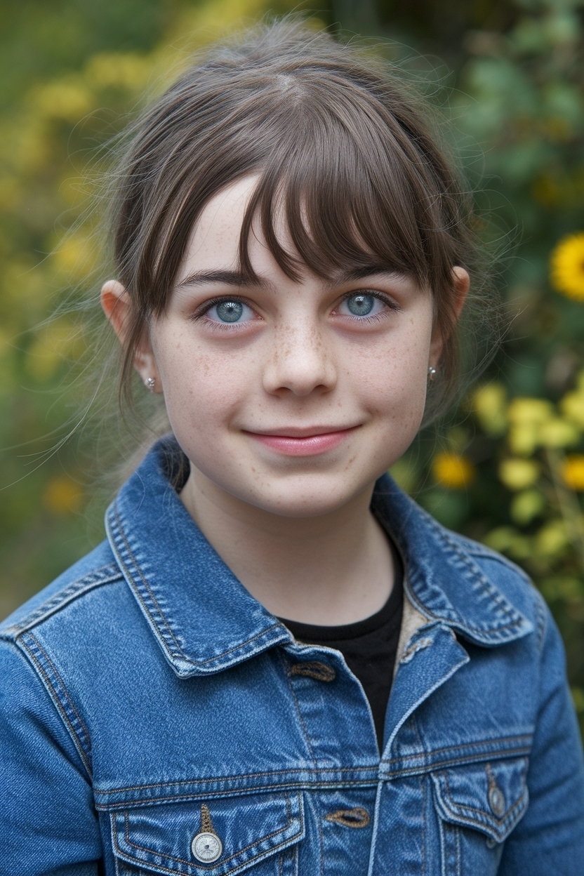 Girl with Brown Hair and Blue Eyes: Makeup Ideas outfit idea