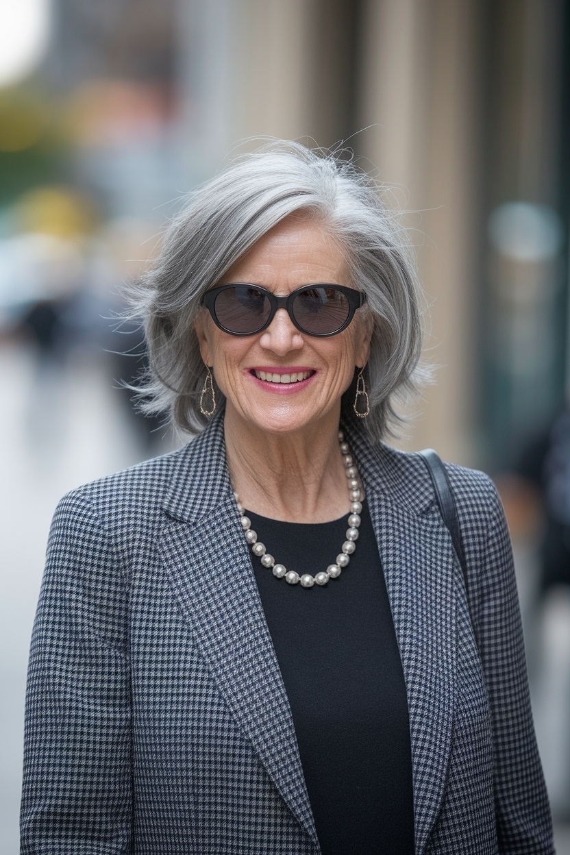 Gray Hair Styles for Women Over 50 that Shine outfit idea