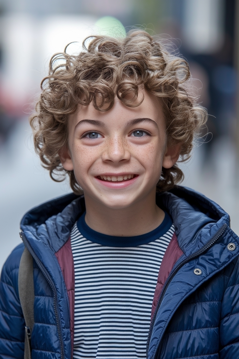 Stylish Hair Cuts for Curly Hair for Boys to Consider outfit idea