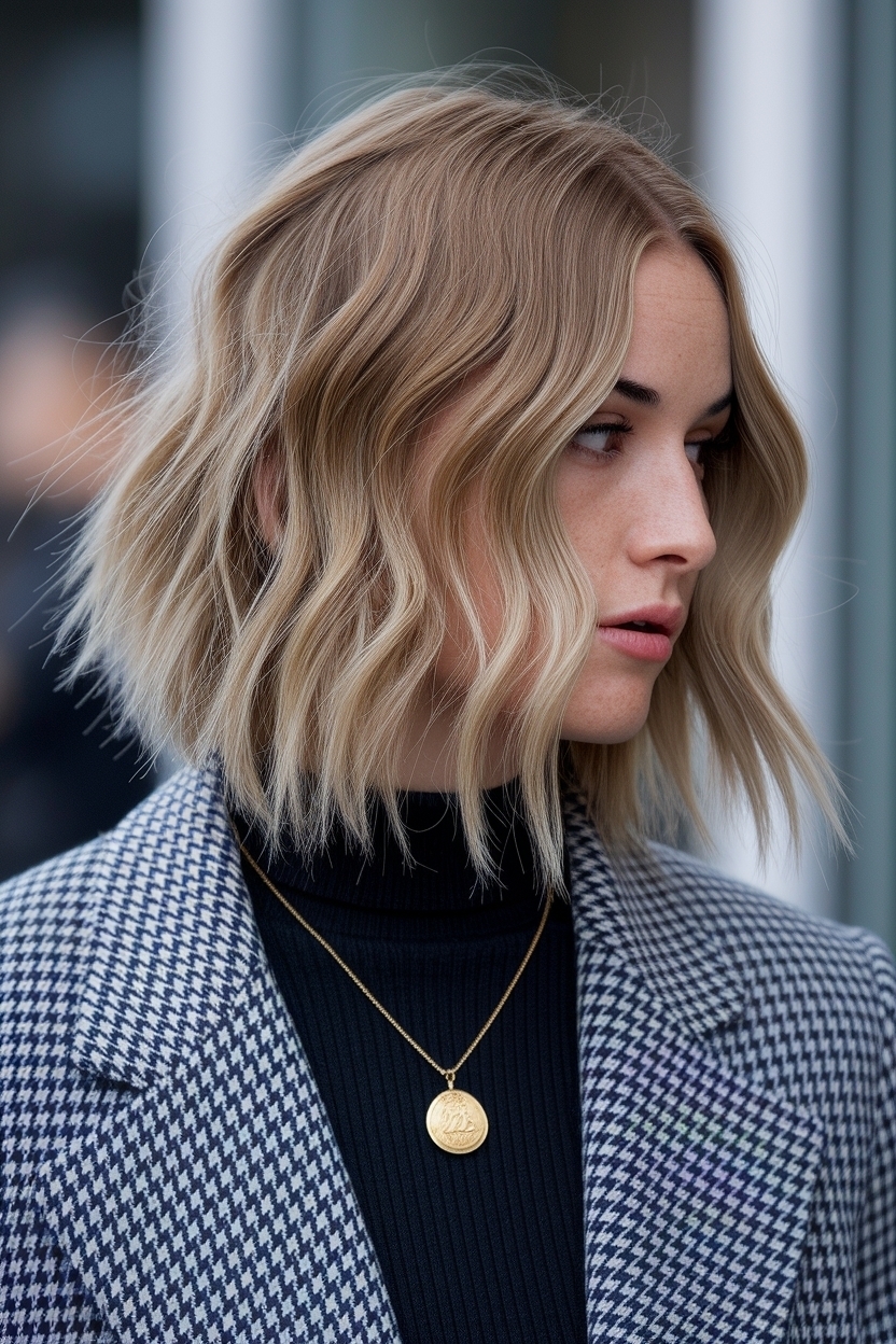 Trendy Hair Cuts for Medium Length Hair Wavy Styles outfit idea