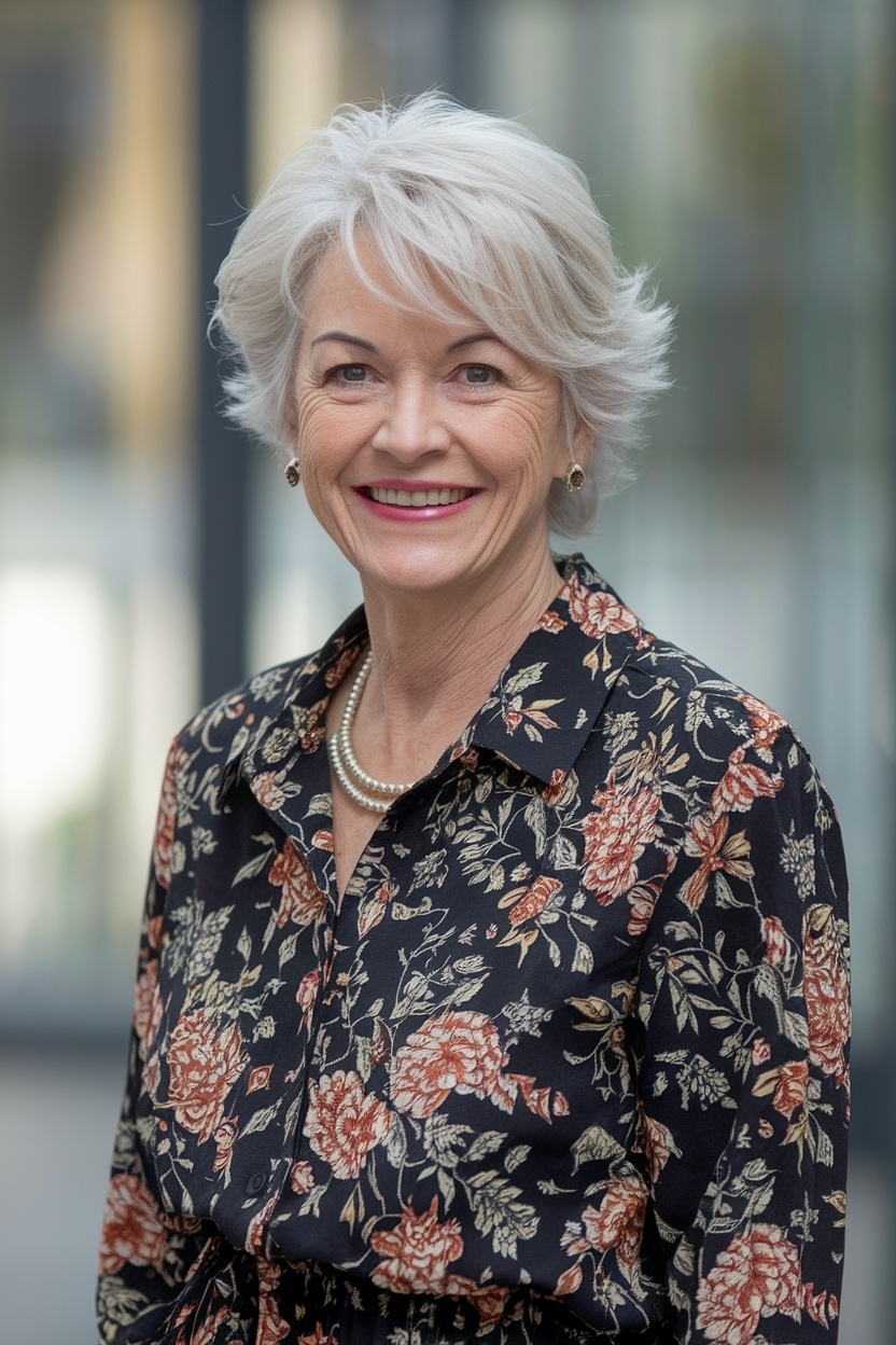 Chic Hair Styles for 60 Year Old Women This Season outfit idea