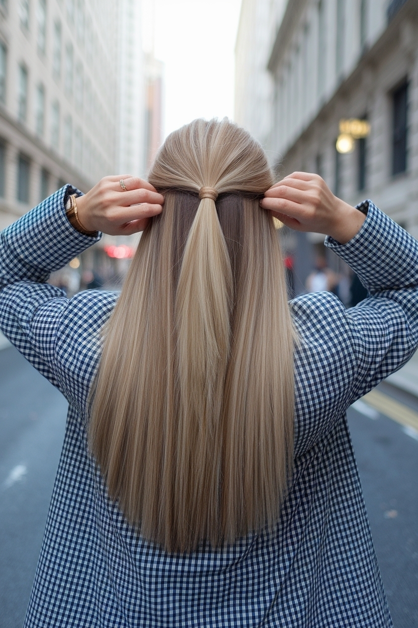 Hair Styles for Long Straight Hair Easy: Sleek Options outfit idea