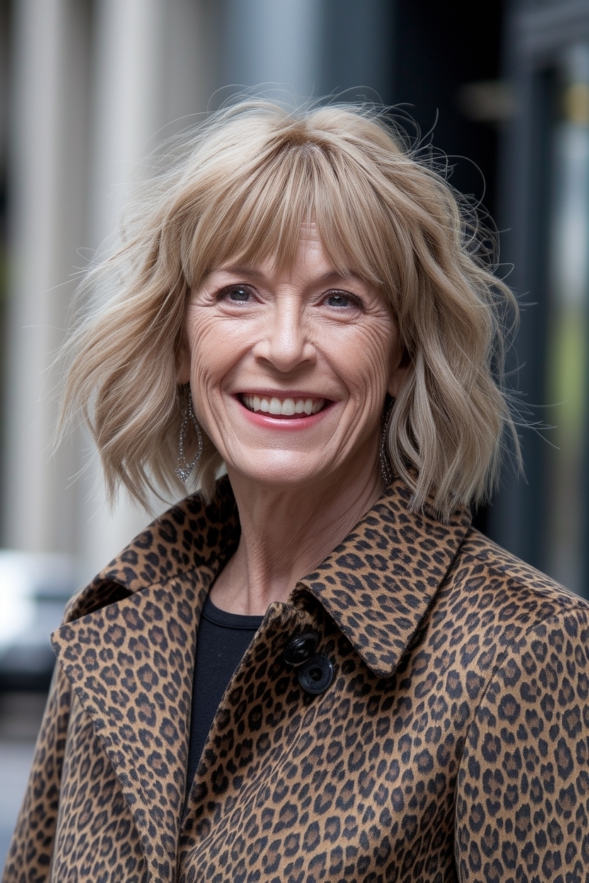 Hair Styles for Women Over 50 with Bangs to Try outfit idea