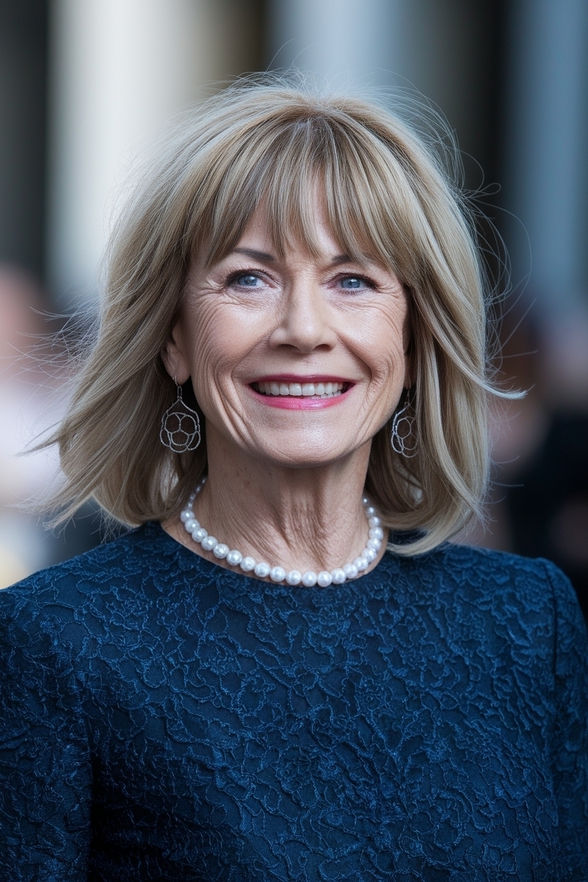 Hair Styles with Bangs Over 50 Medium: Flattering Cuts outfit idea