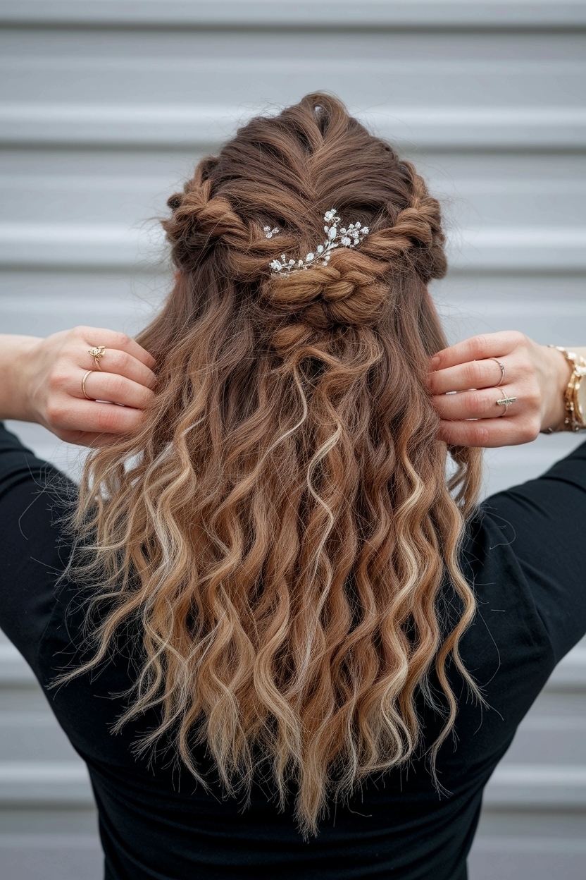 Half Up Half Down Hair Curly Hair: Versatile and Stylish outfit idea