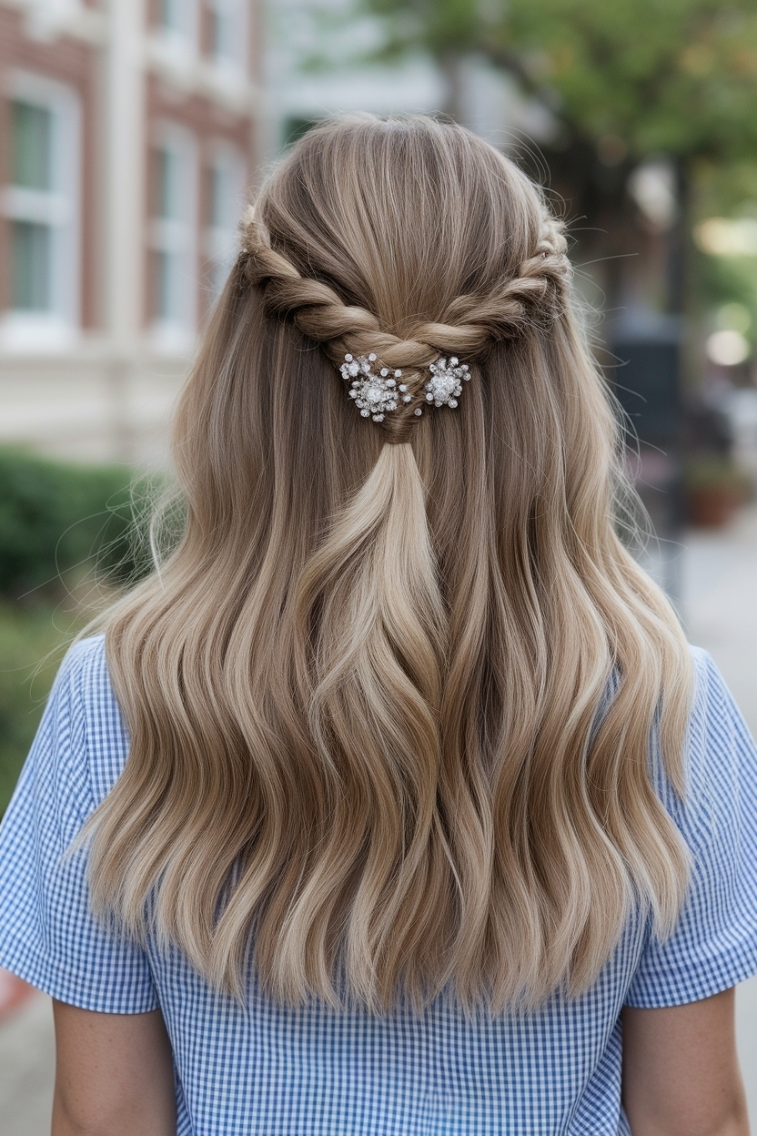 Half Up Half Down Hair for School: Easy Styles outfit idea