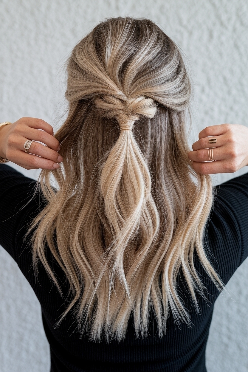 Half Up Half Down Hair Shoulder Length: Trendy Styles outfit idea