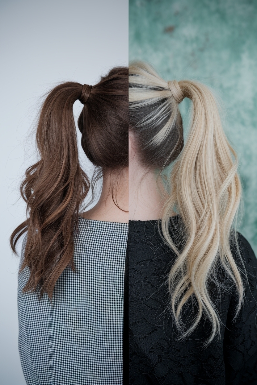 Chic Half Up Half Down Hair Two Ponytail Ideas You’ll Love outfit idea