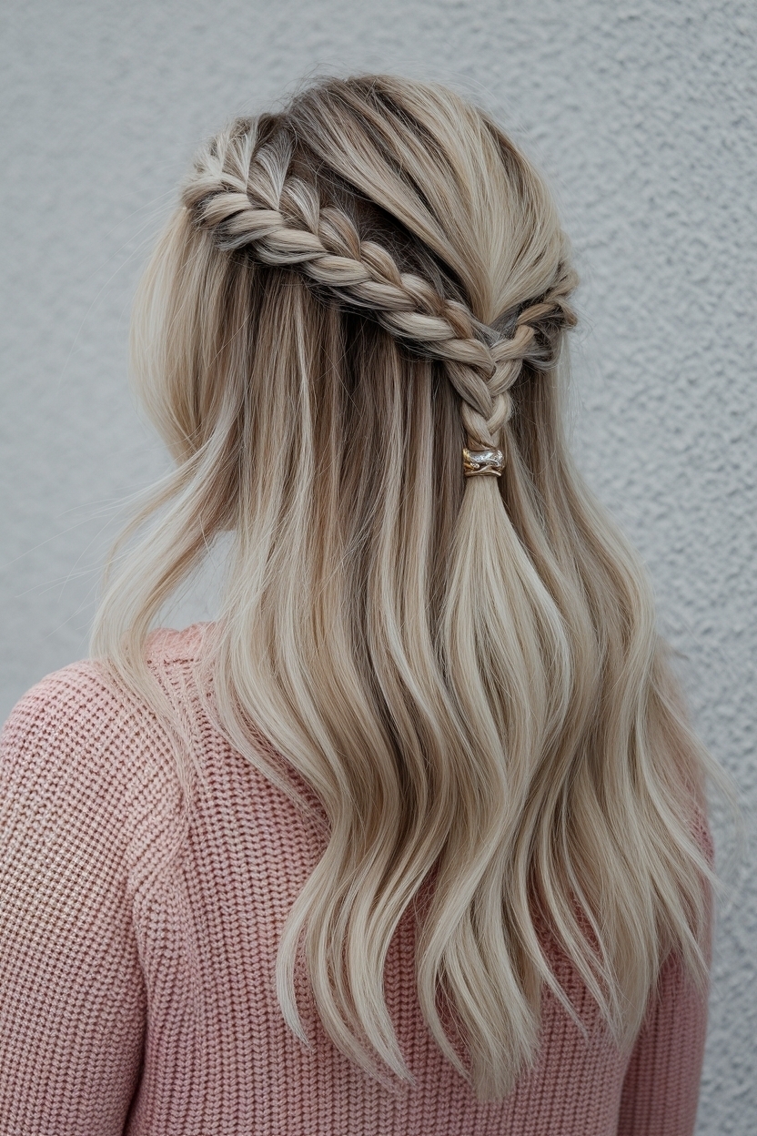 Half Up Half Down Hairstyles with Braids: Unique Styles outfit idea