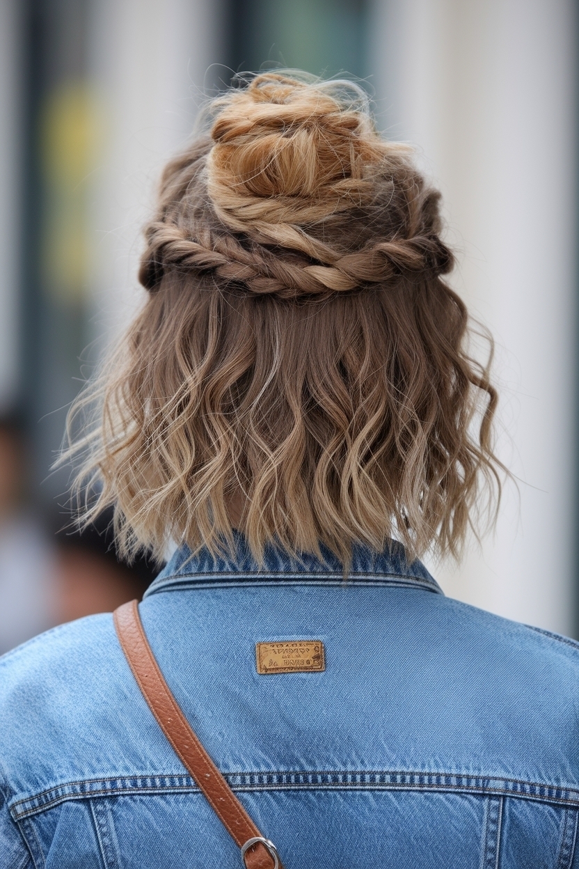 Stunning Half Up Half Down Short Curly Hair Looks outfit idea
