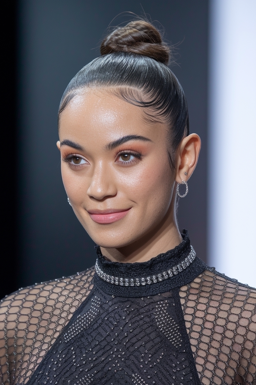 Half Up Half Down Slick Back Bun: How to Achieve It outfit idea