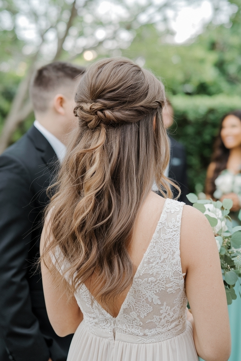 Half Up Half Down Wedding Guest Hair for Chic Events outfit idea