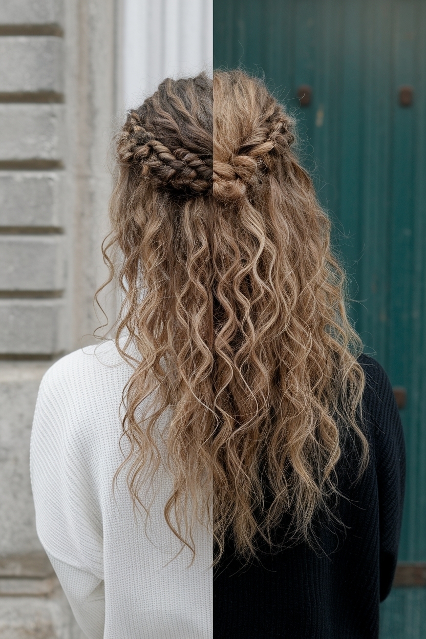 Half Up Half Down with Curly Hair: Effortless Styles to Rock outfit idea