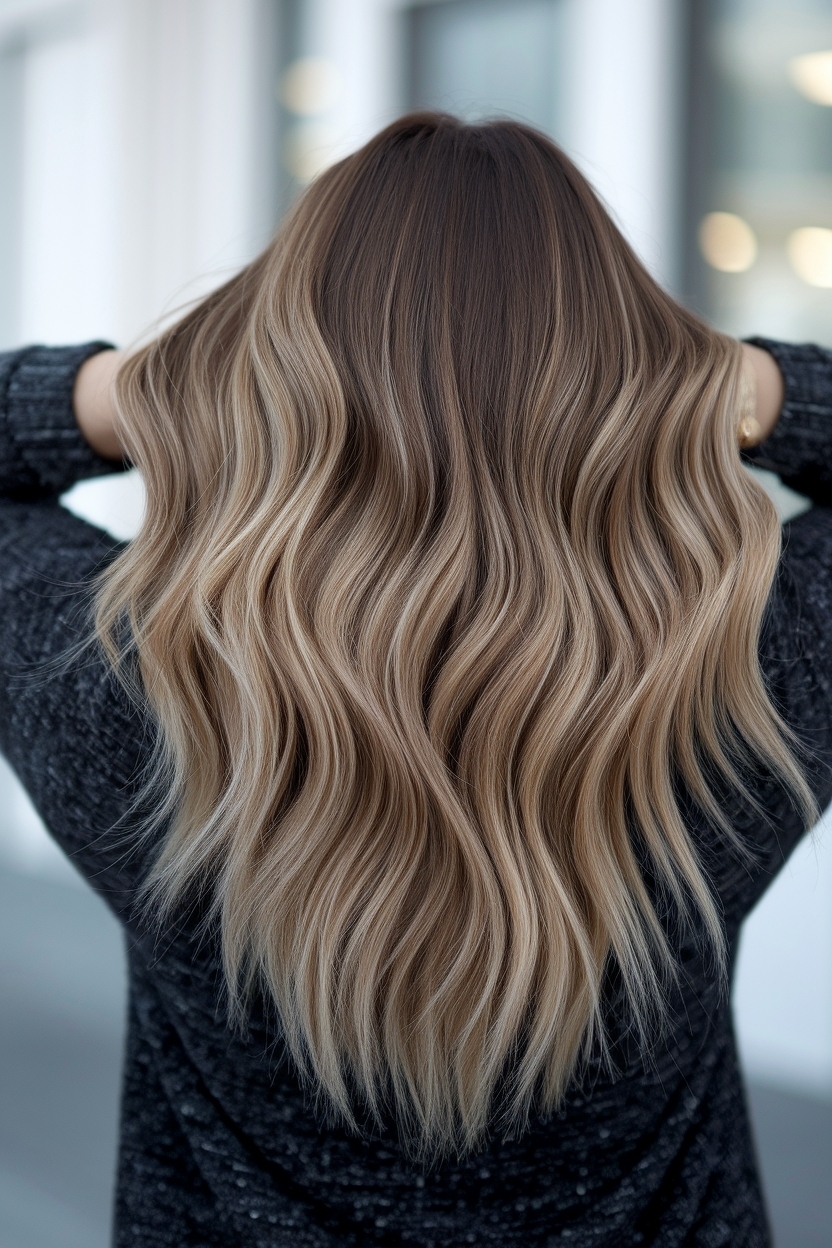 Light Ash Brown Hair with Highlights for Natural Beauty outfit idea