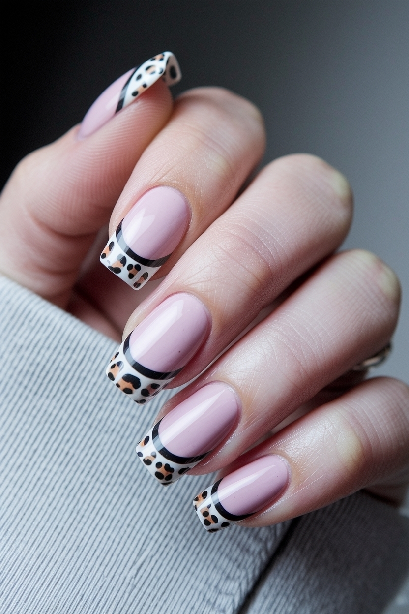 Leopard Print French Tip Nails: Wildly Stylish Choices outfit idea