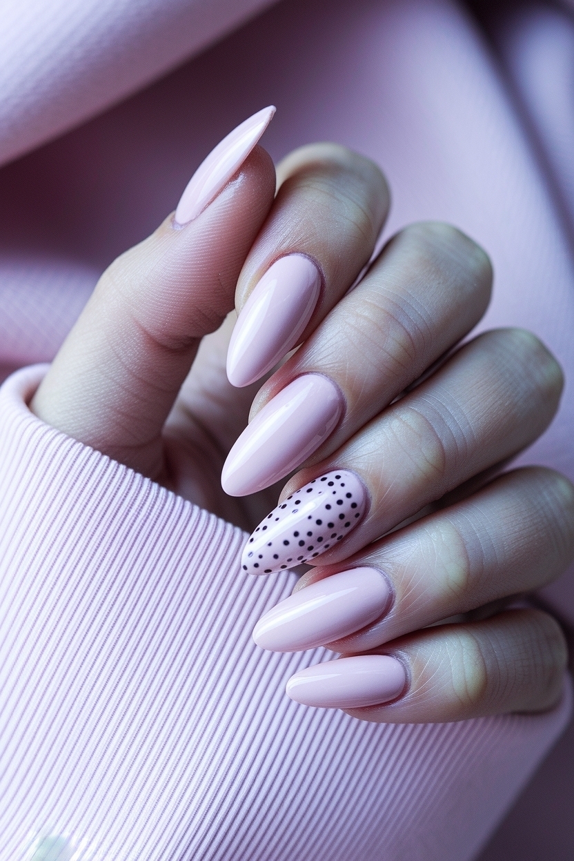 Light Pink Almond Acrylic Nails for a Chic Look outfit idea