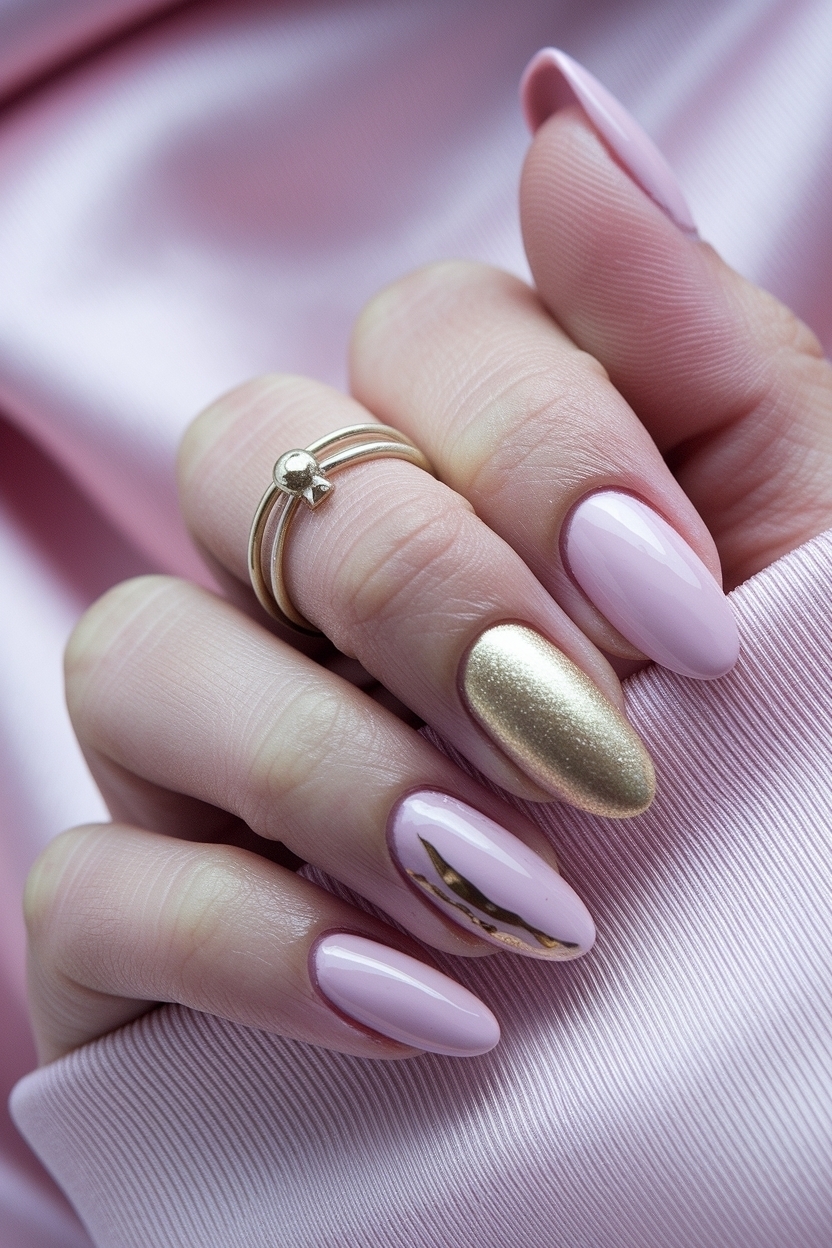 Elegant Styles Featuring Light Pink and Gold Nails to Explore outfit idea