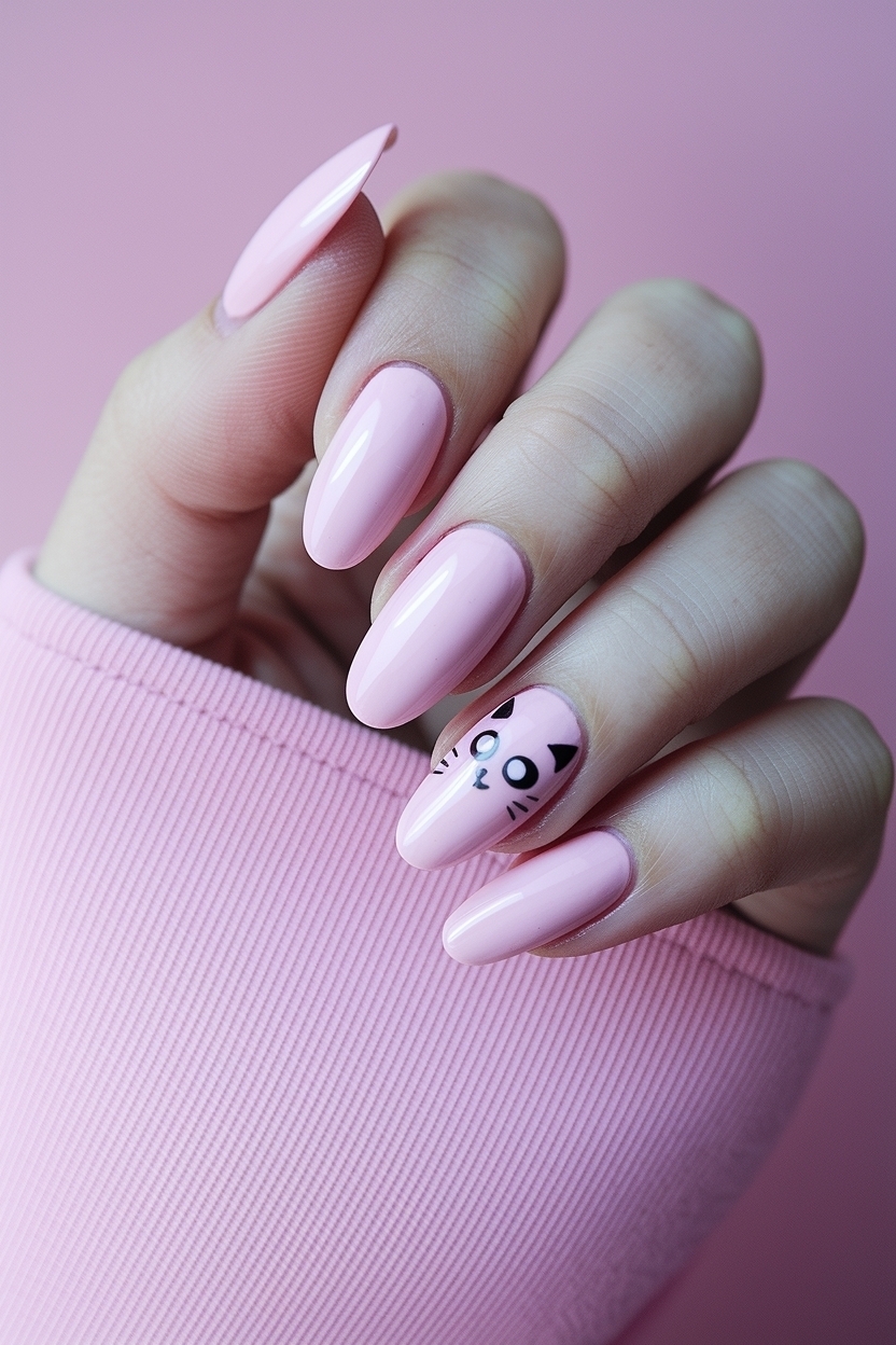 Light Pink Cat Eye Nails: Soft Yet Striking Styles outfit idea