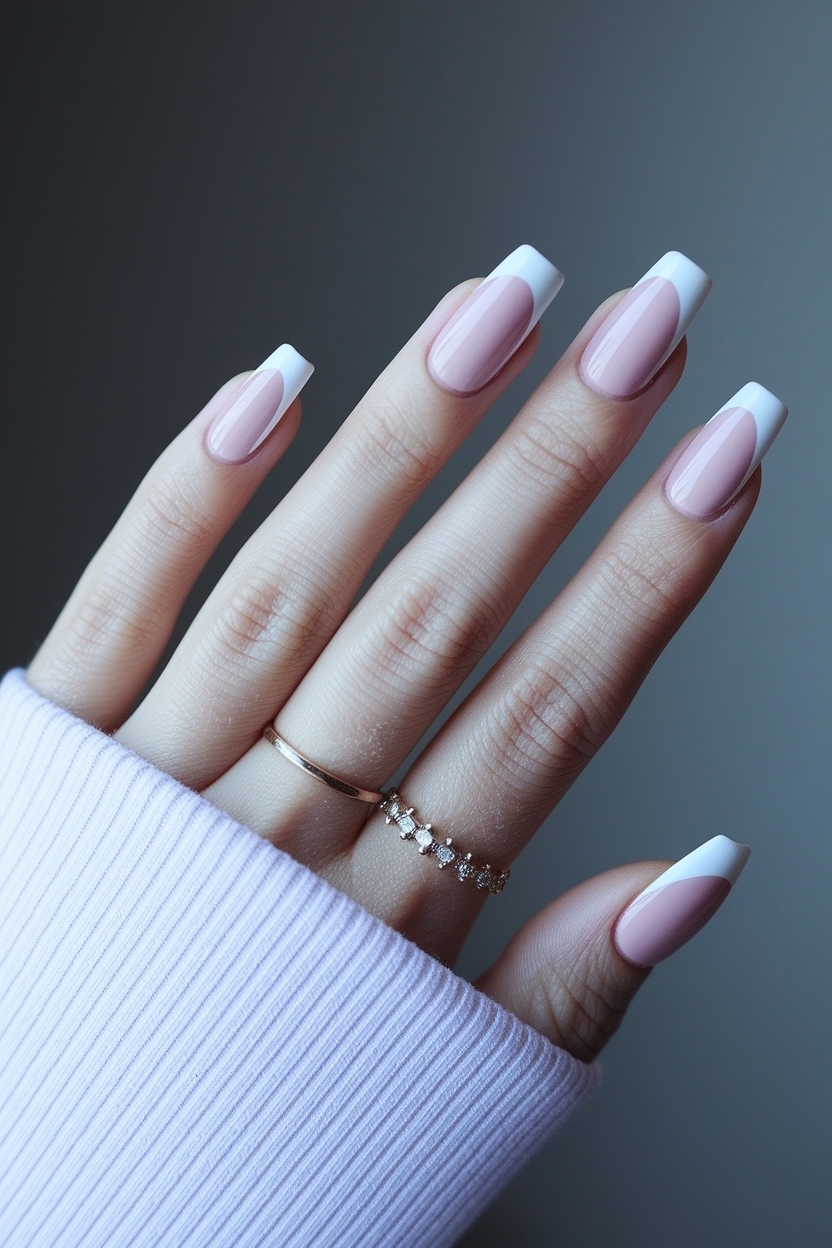 Soft Elegance with Light Pink French Tip Nails outfit idea