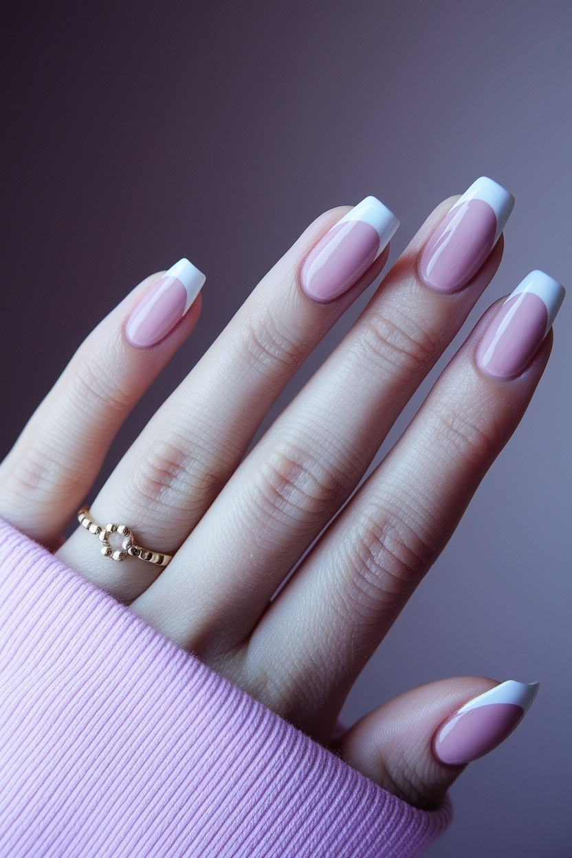 Light Pink Nails French Tip for a Subtle Look outfit idea