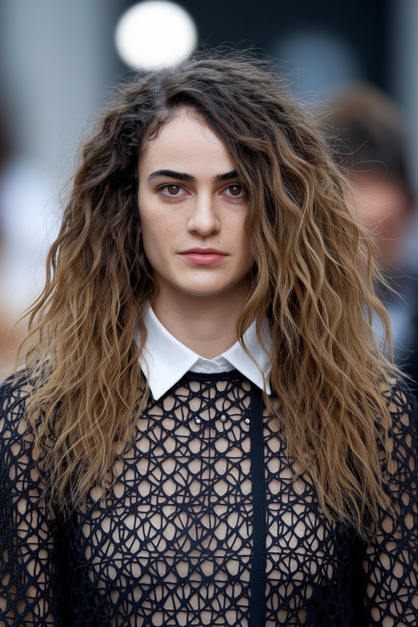 Long Hair Cuts with Layers Wavy Naturally Curly Medium Lengths outfit idea