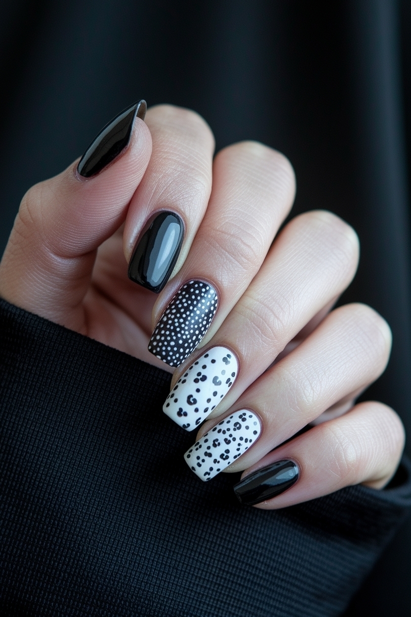 Stunning Nail Designs Black and White for Chic Looks outfit idea