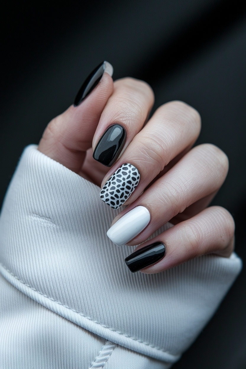 Creative Nail Ideas Black and White for 2023 outfit idea