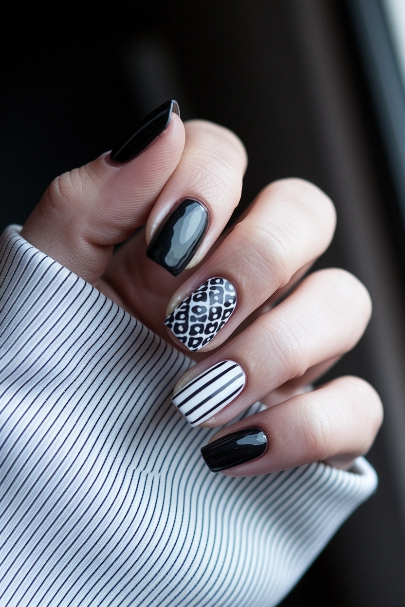 Nail Inspo Black and White: Chic Designs to Try outfit idea