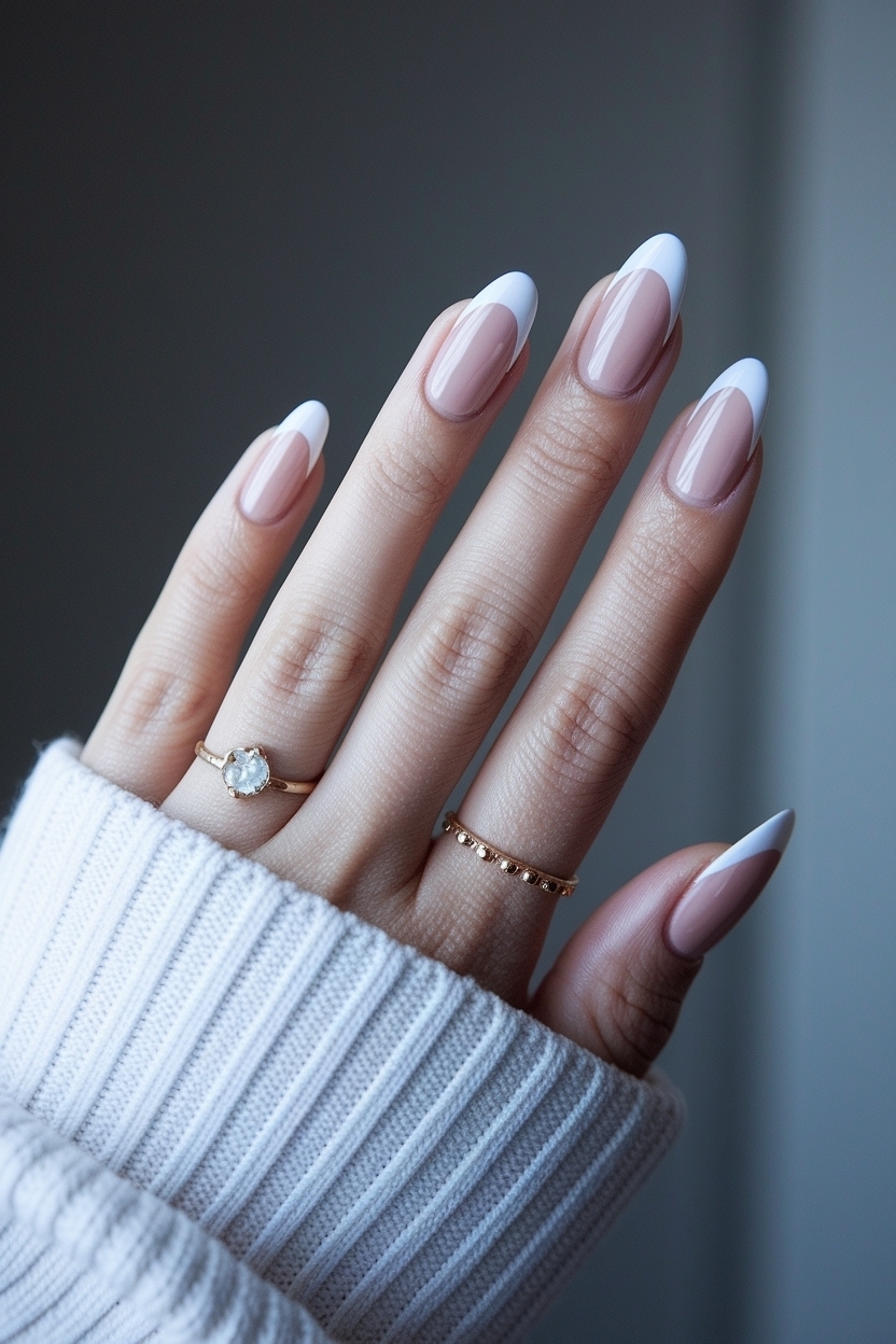 Stunning Nails Acrylic Almond French Tip Designs outfit idea