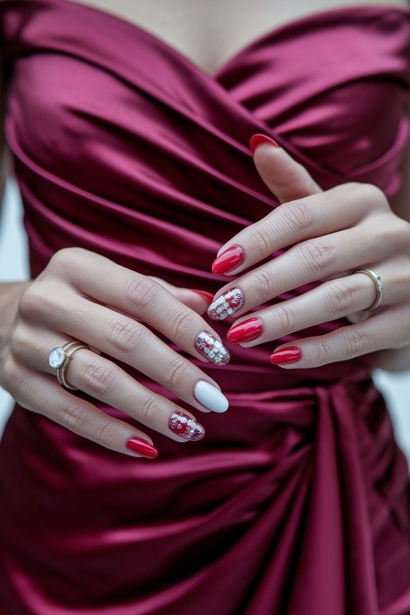 Nails That Go With a Red Dress: Stylish Combinations to Try outfit idea