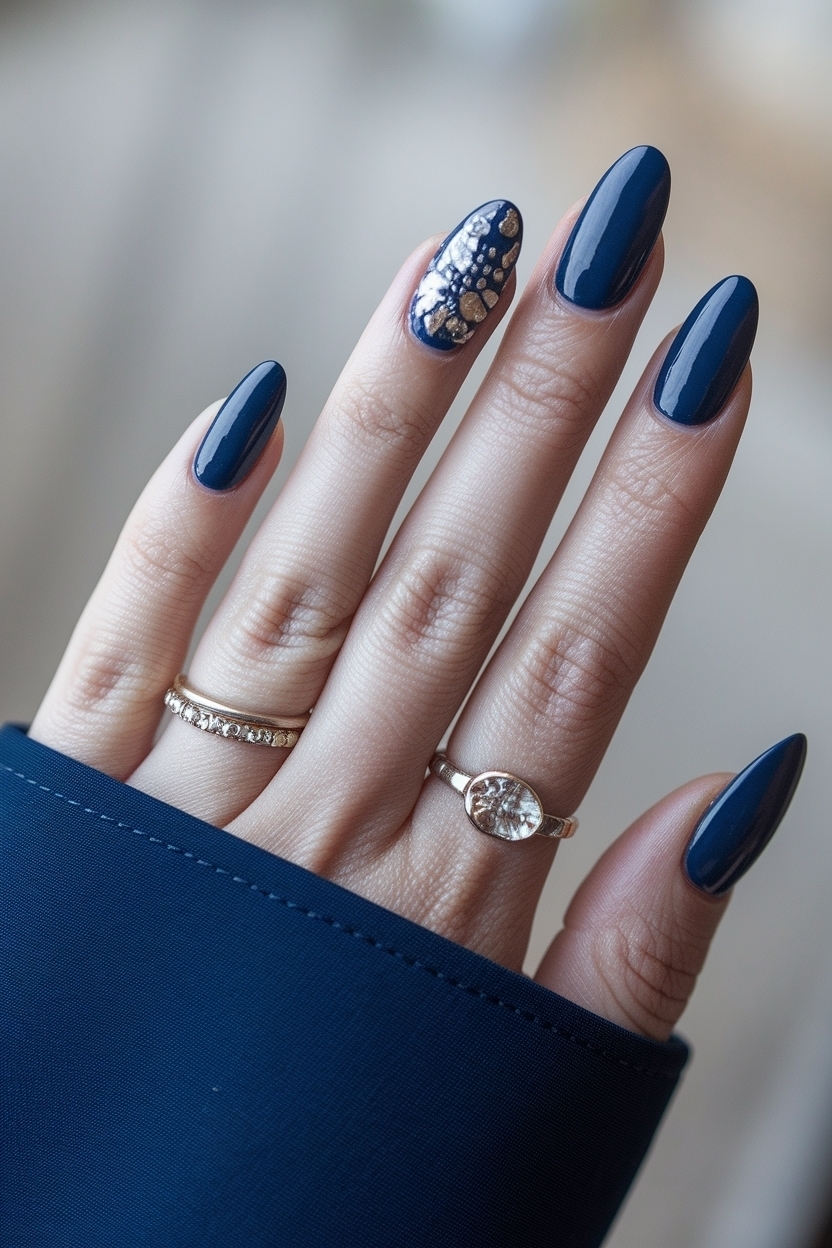 Nails That Go with Navy Blue Dress for Any Occasion outfit idea