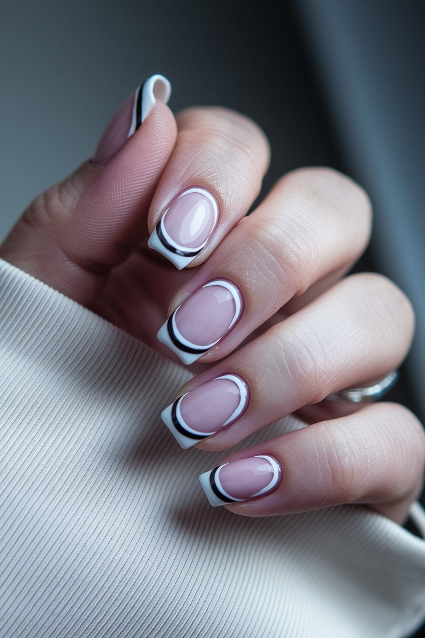 Nails with French Tip Design: Timeless and Versatile outfit idea