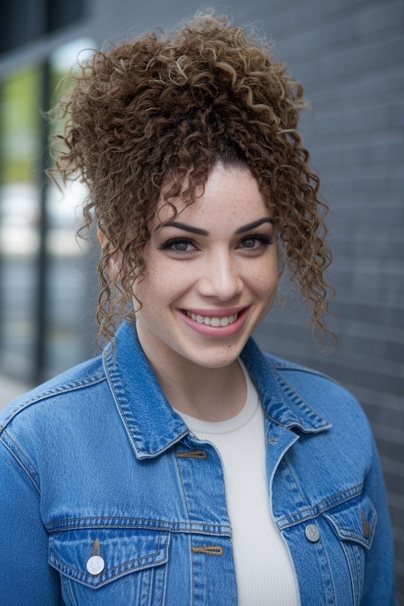 Natural Half Up Half Down Curly Hair: Embrace Your Curls outfit idea