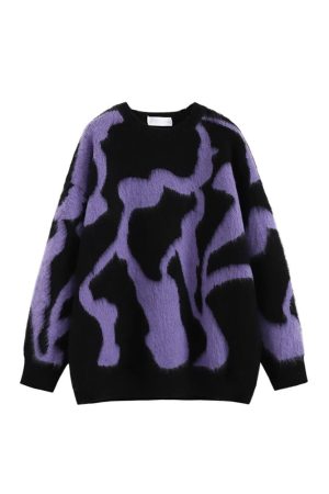 New Style Trends - Abstract Dream Alt Edgy Oversized Sweater - Outfit Ideas