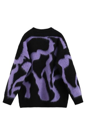 New Style Trends - Abstract Dream Alt Edgy Oversized Sweater - Outfit Ideas