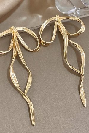 New Style Trends - Abstract Flow Ribbon Aesthetic Earrings - Outfit Ideas