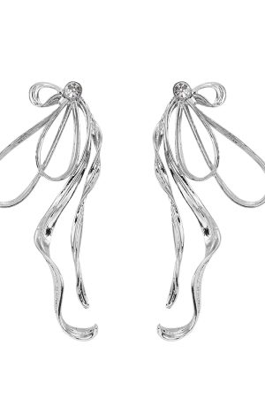 New Style Trends - Abstract Flow Ribbon Aesthetic Earrings - Outfit Ideas