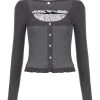 New Style Trends - Acubi Graphite Glamour Ruffle Cardigan - Outfit Ideas