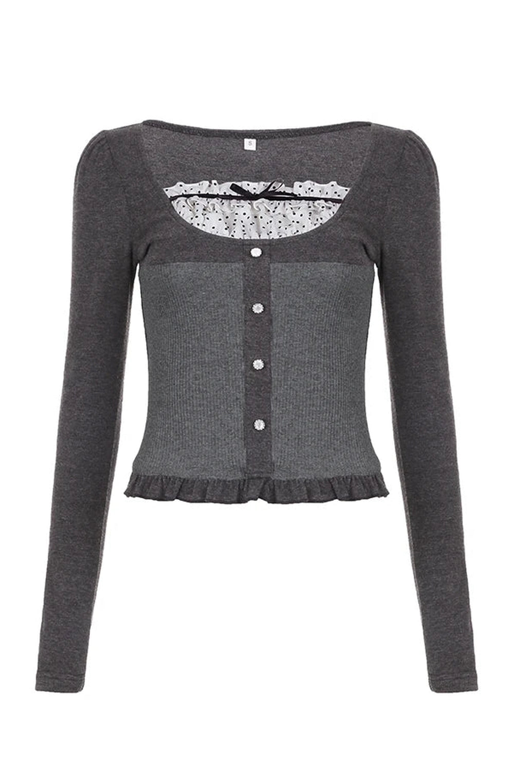New Style Trends - Acubi Graphite Glamour Ruffle Cardigan - Outfit Ideas