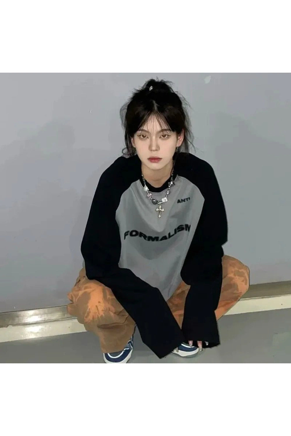 New Style Trends - Acubi Letter Print Oversize Sweatshirt - Outfit Ideas