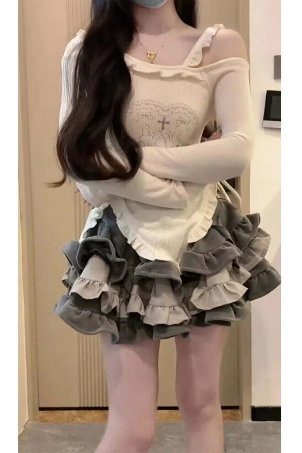 New Style Trends - Acubi Off Shoulder Clubwear Outfit Set - Outfit Ideas