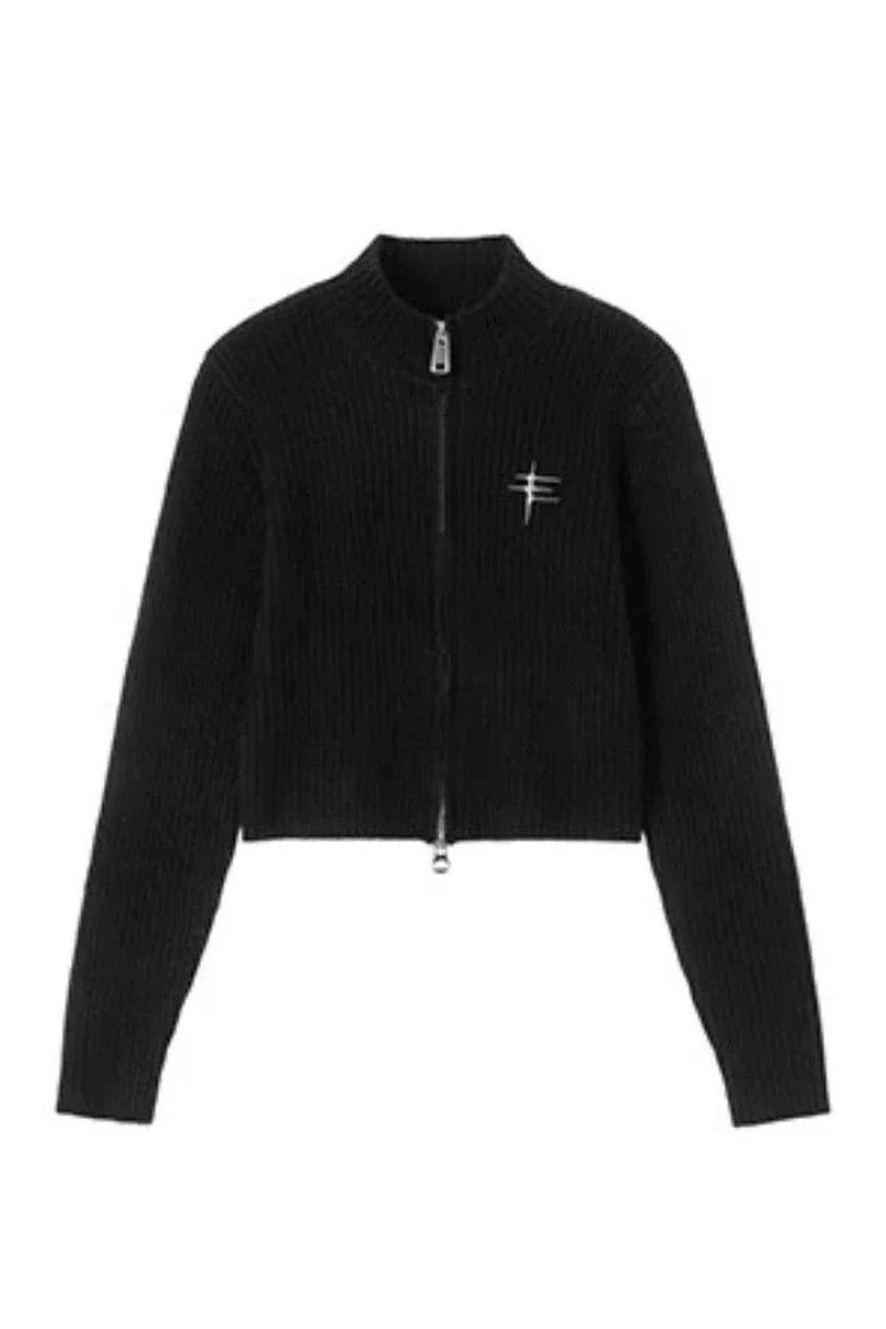 New Style Trends - Acubi Y2k Fall Ribbed Zip-Up Turtleneck Cardigan - Outfit Ideas