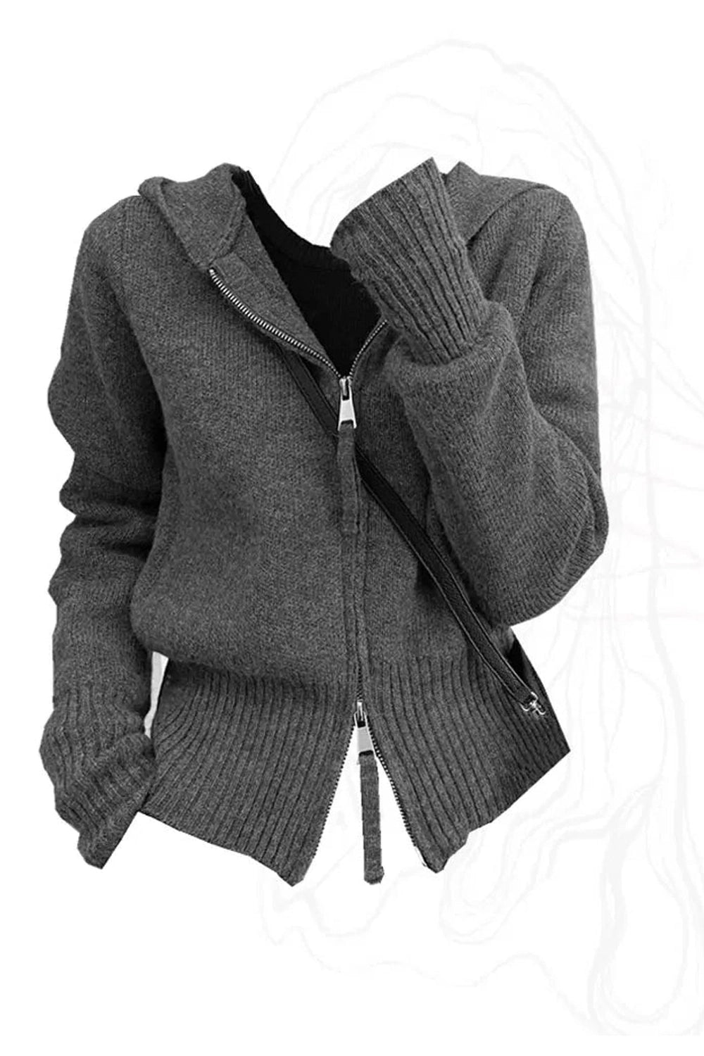 New Style Trends - Aesthetic Acubi Solid Cardigan - Outfit Ideas