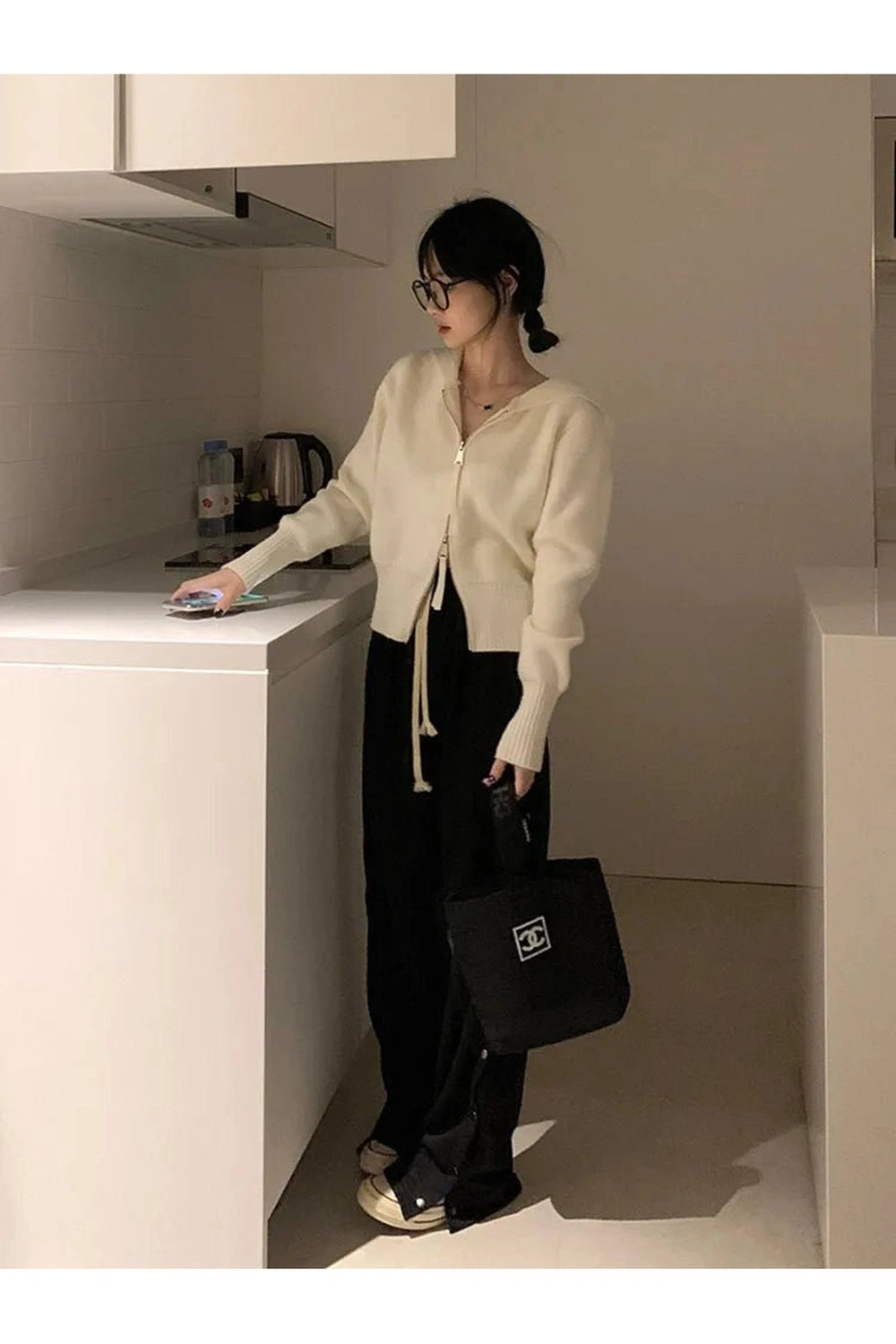 New Style Trends - Aesthetic Acubi Solid Cardigan - Outfit Ideas